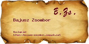 Bajusz Zsombor névjegykártya