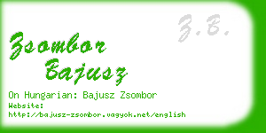 zsombor bajusz business card